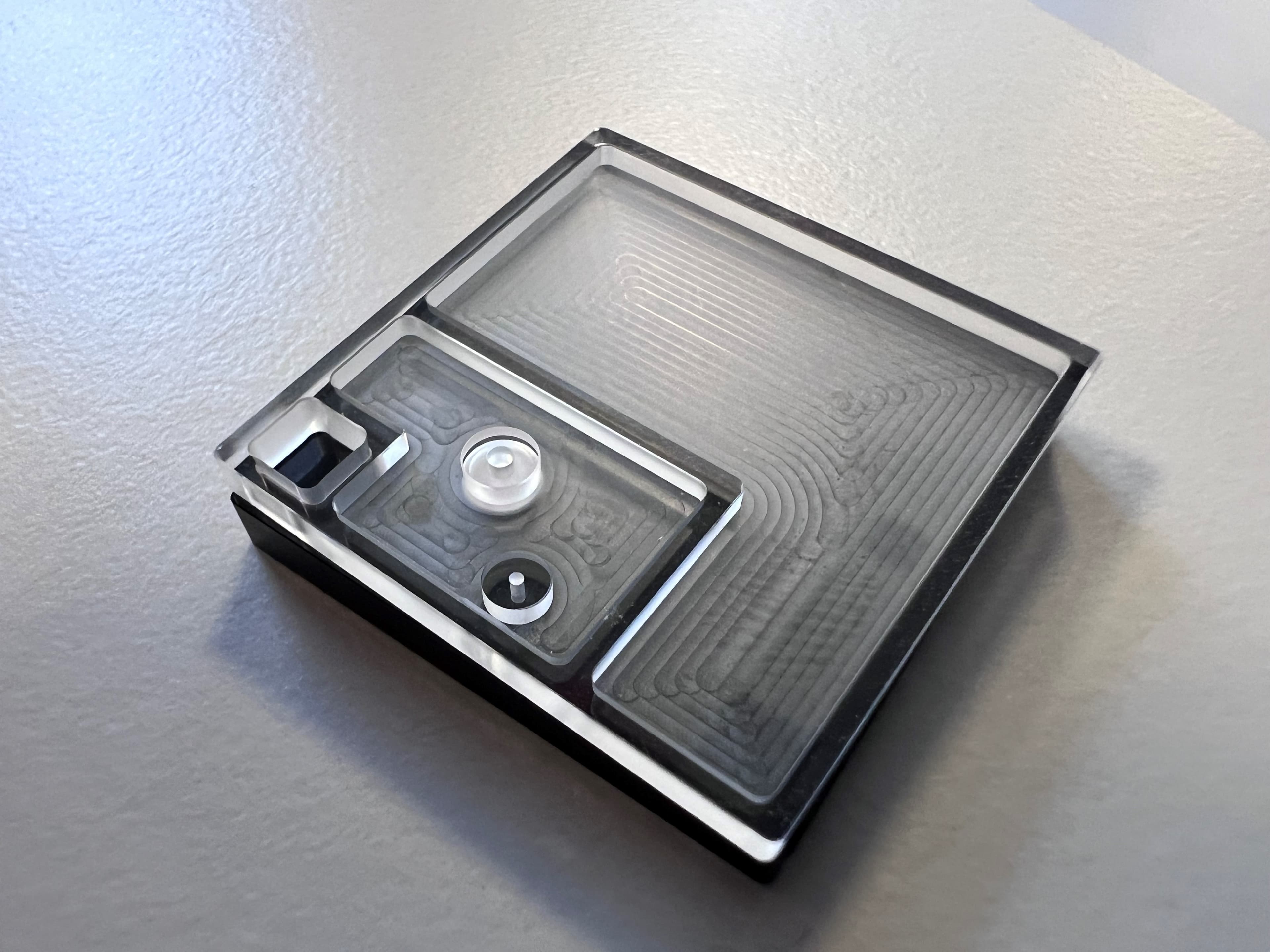 COC microfluidic chip β CNC machined channels